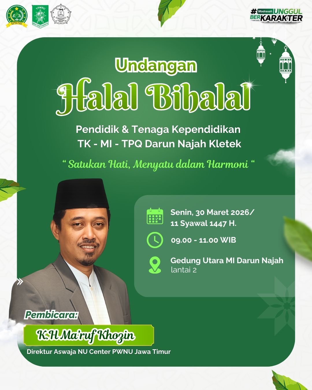 Halal Bihalal MI Darun Najah Kletek: Satukan Hati, Menyatu dalam Harmoni